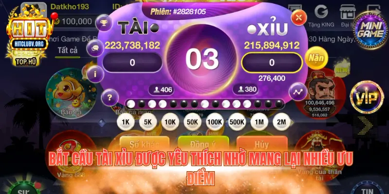 Bắt cầu tài xỉu được yêu thích nhờ mang lại nhiều ưu điểm