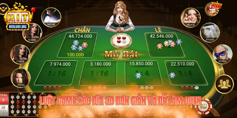 Luật game xóc đĩa 3D đơn giản và dễ làm quen